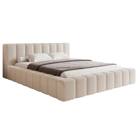 Łóżko tapicerowane MAKIRA 180x200, kolorystyka ABRIAMO 03, kolor Bezowy