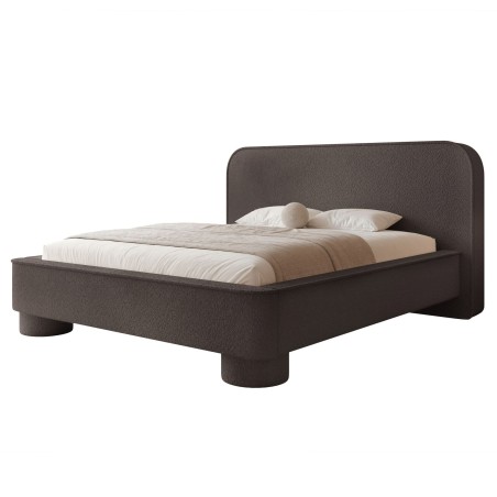 Łóżko tapicerowane NUVOLA 200x200, kolorystyka ABRIAMO 01, kolor Taupe
