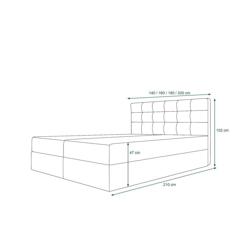 Łóżko kontynentalne FADO 22 160x200 | CORNERO