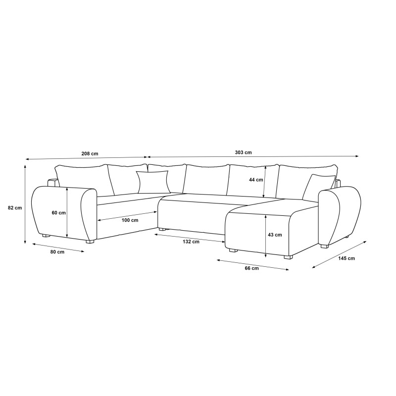 Narożnik MOLISA PLUS U | CORNERO