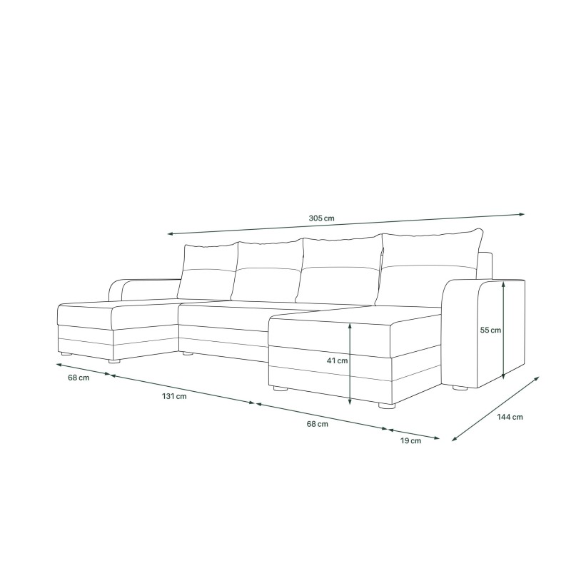 Narożnik HEWLET BIS U | CORNERO