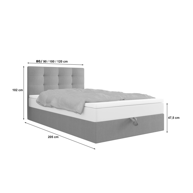 Łóżko kontynentalne DUO 1 80x200