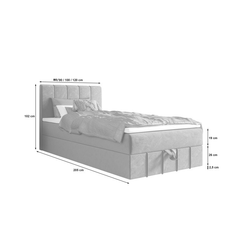 Łóżko kontynentalne BAHAMA 100x200     | CORNERO