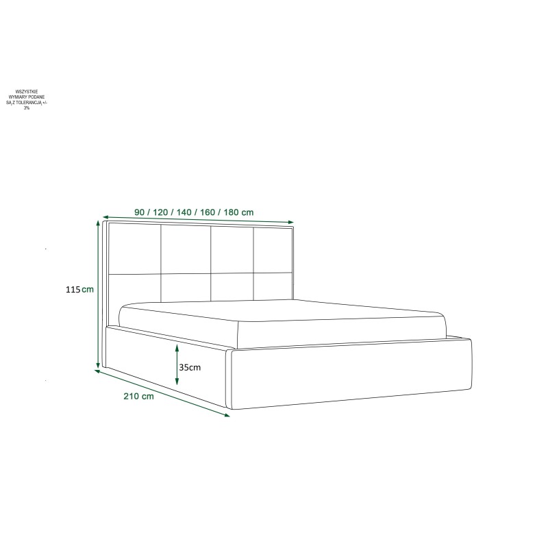 Łóżko tapicerowane HAVANA 140x200    | CORNERO