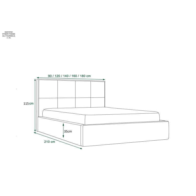 Łóżko tapicerowane APOLLO 160x200 | CORNERO