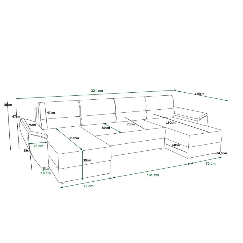 Narożnik REBI U 2    | CORNERO