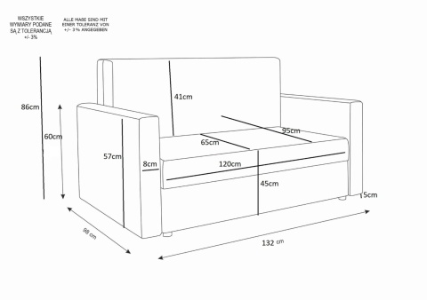 Funkcjonalna sofa Amerykanka Heven 120 – styl i wygoda
